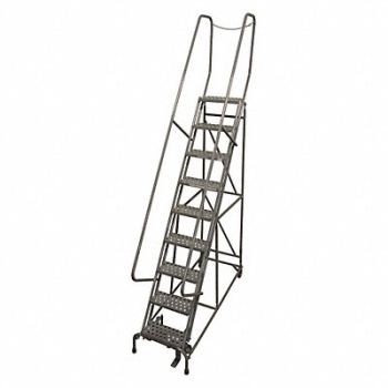 COTTERMAN Rolling Ladder Steel 120In. H. Gray, 21UU27
