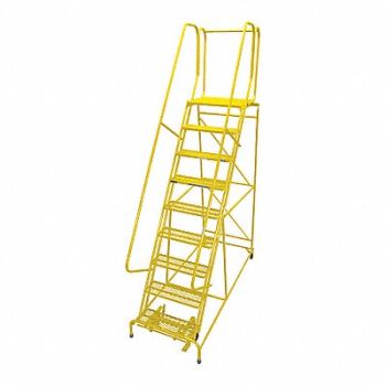 COTTERMAN Rolling Ladder Steel 120In. H. Yellow, 21UX55