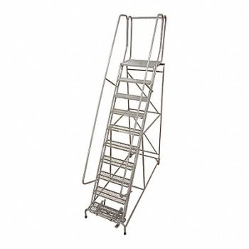 COTTERMAN Rolling Ladder Steel 130In. H. Gray, 21UX90