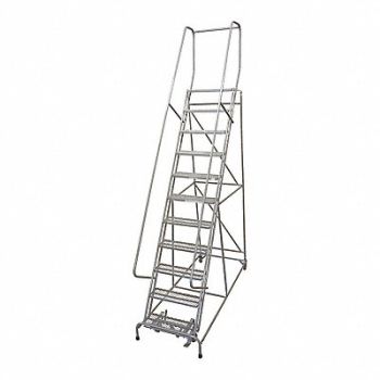 COTTERMAN Rolling Ladder Steel 140In. H. Gray, 21UU99