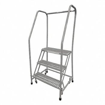 COTTERMAN Rolling Ladder Steel 60In. H. Gray, 21UV54