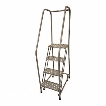 COTTERMAN Rolling Ladder Steel 70In. H. Gray, 21UV84