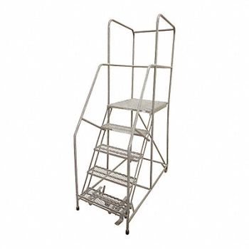 COTTERMAN Rolling Ladder Steel 80In. H. Gray, 21UW41