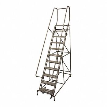 COTTERMAN Rolling Ladder Steel 140In. H. Gray, 21UY01