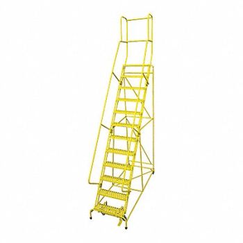 COTTERMAN Rolling Ladder Steel 162In. H. Yellow, 21UY40
