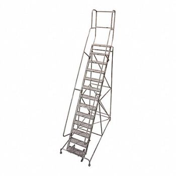 COTTERMAN Rolling Ladder Steel 172In. H. Gray, 21UY76