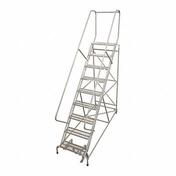 COTTERMAN Rolling Ladder Steel 192In. H. Gray, 21UZ94