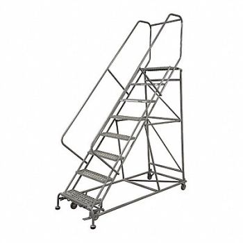 COTTERMAN Rolling Ladder Steel 192In. H. Gray, 21VA40