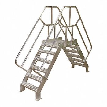 COTTERMAN Crossover Bridge 5 Step Aluminum 82In. H, 21VD24
