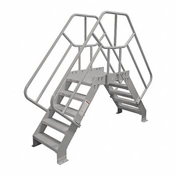 COTTERMAN Crossover Bridge 7 Step Steel 98In. H., 21VE50
