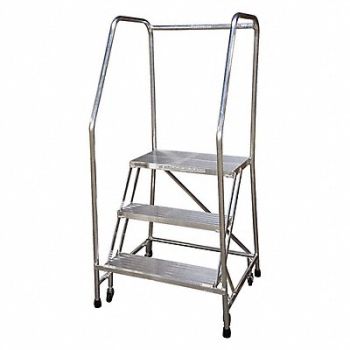 COTTERMAN Rolling Ladder Steel 60In. H. Gray, 21VE75