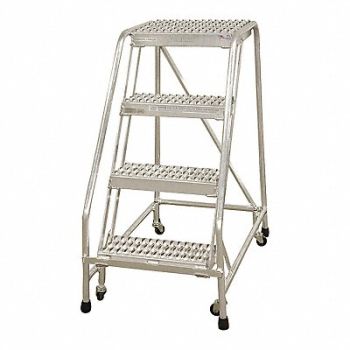 COTTERMAN Rolling Ladder Steel 70In. H. Gray, 21VE77