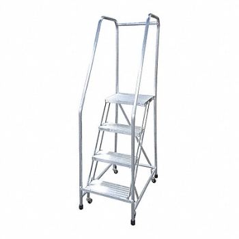 COTTERMAN Rolling Ladder Steel 70In. H. Gray, 21VE79