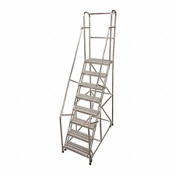COTTERMAN Rolling Ladder Steel 110In. H. Gray, 21VE85