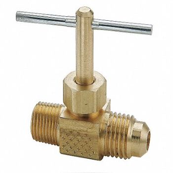 PARKER Needle Valve 1/4 in Flare to Male Pipe, 21VL50