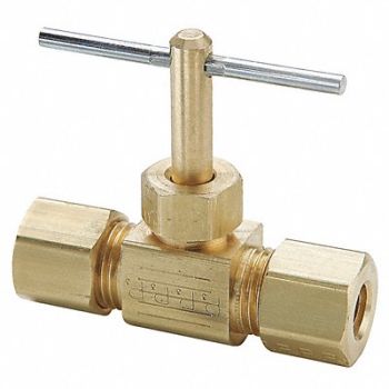 PARKER Needle Valve 3/8 in Compressn-Compressn, 21VL56