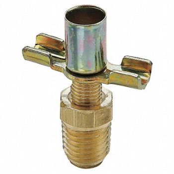 PARKER Drain Cock Ball Valve Brass 1/4-18 In, 21VL76