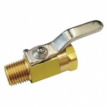GRAINGER APPROVED Mini Ball Valve 1/4 MNPT x FNPT, 21VL79