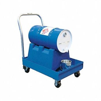 DENIOS Steel Spill Cart 16 gal No Grating, 21WK58