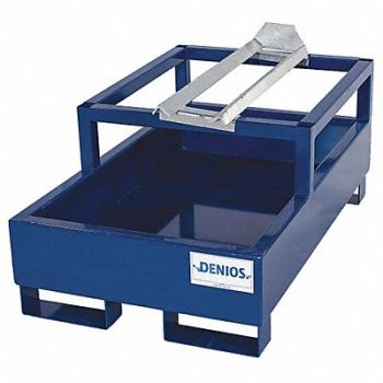DENIOS Drum Dispensing Pallet Steel 1 Drum, 21WK69