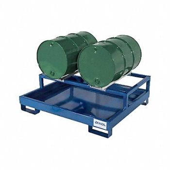 DENIOS Drum Dispensing Pallet Steel 2 Drums, 21WK70