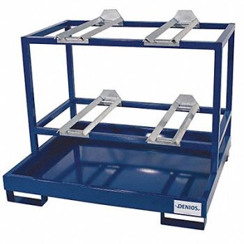 DENIOS Drum Dispensing Pallet Steel 4 Drums, 21WK71