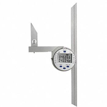 JOHNSON Digital Bevel Protractor Acc +/-5 min, 21XK42