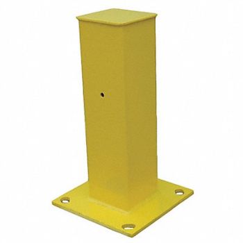 GRAINGER APPROVED Tubular Mounting Post 10 In x 18 In Ylw, 21XL98