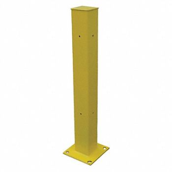 GRAINGER APPROVED Tubular Mounting Post 10 In x 42 In Ylw, 21XL99