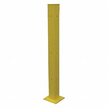 GRAINGER APPROVED Tubular Mounting Post 10 In x 60 In Ylw, 21XM01