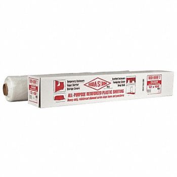 POLAR PLASTICS Construction Film 4 mil 12x100 Clr, 21XR64