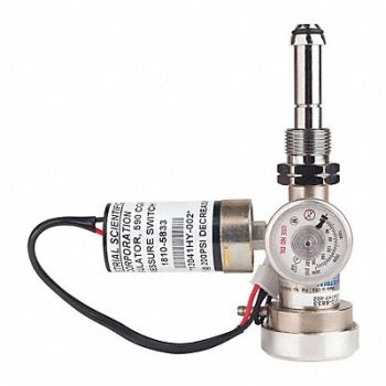 INDUSTRIAL SCIENTIFIC Gas Regltr w/Pressure Switch 552L CGA590, 21XT06