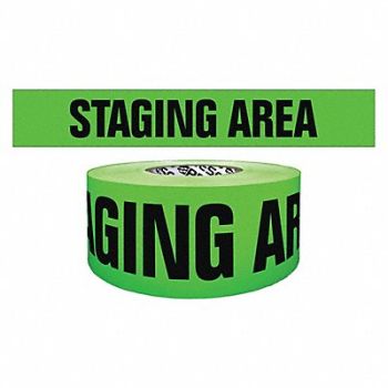 GRAINGER APPROVED Barricade Tape Green Poly 1000 ft, 21YH63