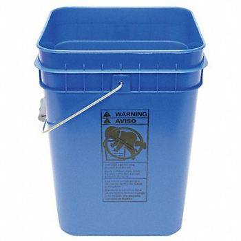 GRAINGER APPROVED K4865 Pail Polyethylene Blue Open Head, 21YK51