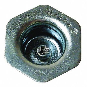 GRAINGER APPROVED Pressure Relief Plug Gray Steel PK10, 21YK78