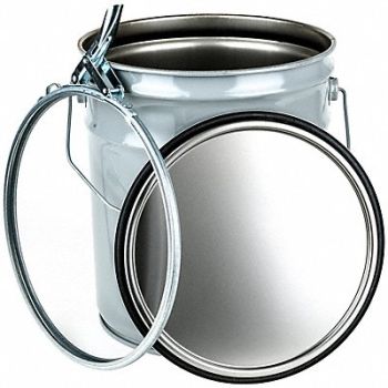 GRAINGER APPROVED Pail Steel Gray Open Head, 21YL09