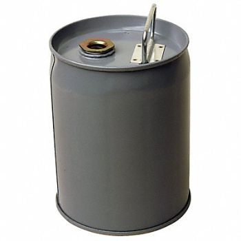 GRAINGER APPROVED Pail Steel Gray Closed Head, 21YL12