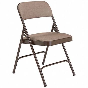 NATIONAL PUBLIC SEATING Folding Chair Fabric 29-1/2inH Brown PK4, 38XR19