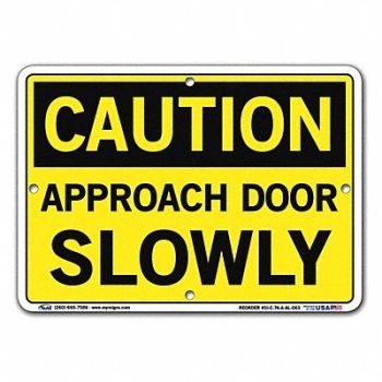 VESTIL Sign Caution 10.5x7.5 Aluminum .063, 220U43