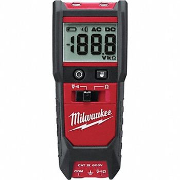 MILWAUKEE Volt/Continuity Tester CAT IV 600V LCD, 20LN64