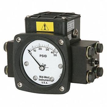 MIDWEST INSTRUMENT K4588 Pressure Gauge 0 to 100 psi, 22A591