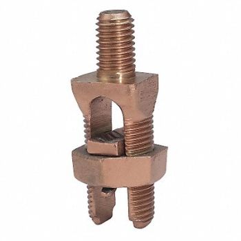 BURNDY Bolt Connector Bronze Overall L 2.09in, 22C065
