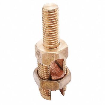 BURNDY Bolt Connector Bronze Overall L 2.43in, 22C072