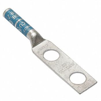 BURNDY TwoHoleLugCmprsnConn Long Blue 374/7, 22C358