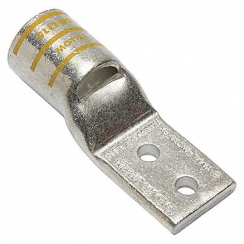 BURNDY TwoHoleLugCmprsnConn STD Yellow L115, 22C423