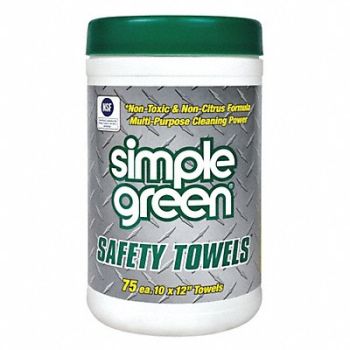 SIMPLE GREEN All Purpose Cleaning Wipes 12 x10 75 ct, 22C621