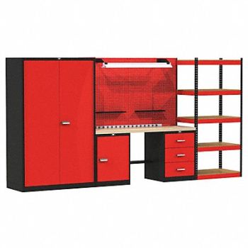 HALLOWELL Modlr Cabnt/Shelving Set 78 H 132 W 24 D, 22CT66