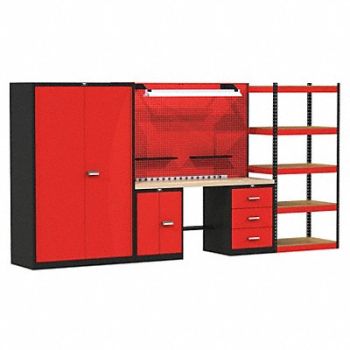 HALLOWELL Modlr Cabnt/Shelving Set 78 H 168 W 24 D, 22CT68