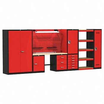 HALLOWELL Modlr Cabnt/Shelving Set 78 H 168 W 24 D, 22CT70