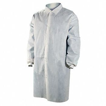 CELLUCAP Lab Coat White Snaps 4XL PK25, 22CT93